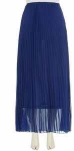 Deep purple pleated maxi skirt.